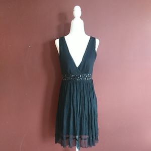 Black chiffon dress